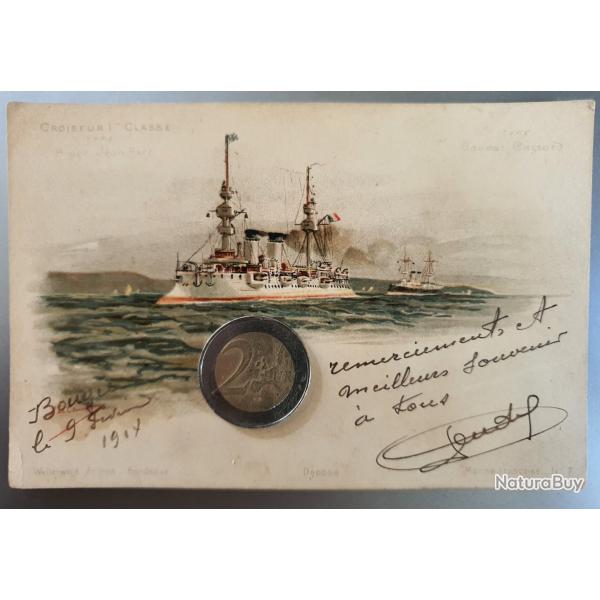 CP croiseur de 1ere classe type Alger Jean Bart date 1917 marine flotte navire