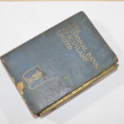 Ancienne Tirelire Livre Anglais BOX National BANK Vintage à restaurer Scotland Money (24)