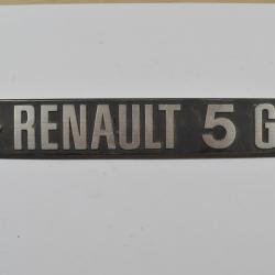 Logo monogramme pour Véhicule Voiture Logo / Sigle Hayon Voiture Ancienne Renault 5 GTL (24)