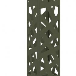 Porte-parapluie vert olive 15,5 x 15,5 x 49 cm acier rangement decoration interieur design