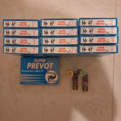 1 LOT DE 13 BOITES CARTOUCHES PREVOT CALIBRE 16