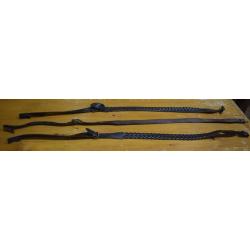 lot de 3 bretelles cuir pour fusil et carabine   d'occasion a 1