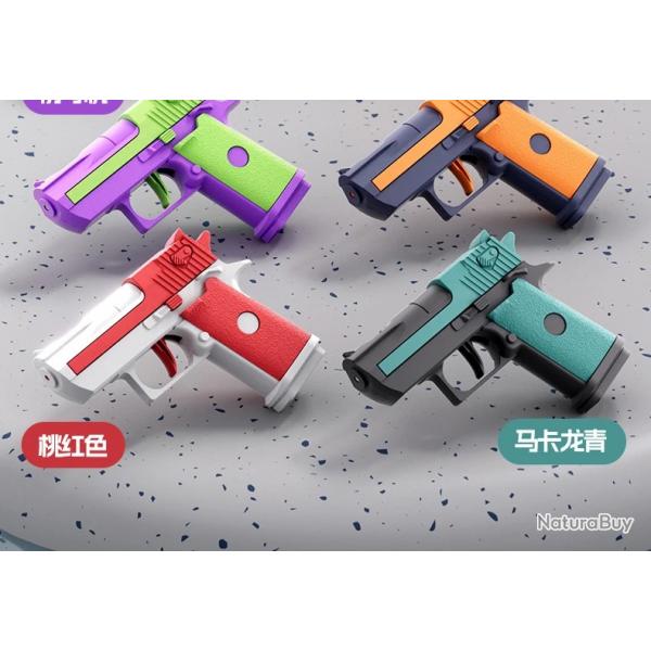 Mini pistolet  eau mcanique  tir continu desert eagle petit pistolet d't noir et blanc