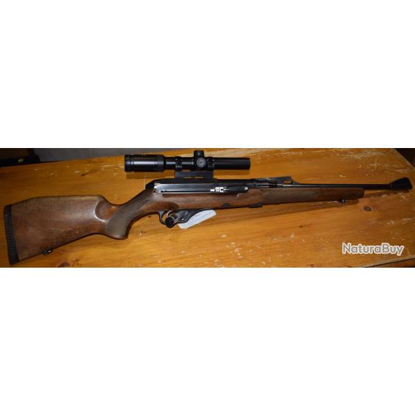 Carabine semi auto HK 940, calibre 7x64, crosse bois, lunette zeiss 1-4x24 occasion
