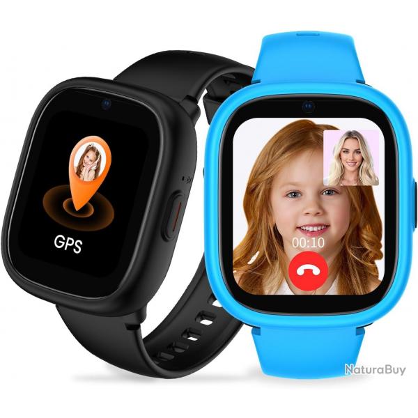 Smart Watch pour Enfants avec GPS et tlphone, 1.7" HD 4G smartwatch pour Enfants avec appels vido