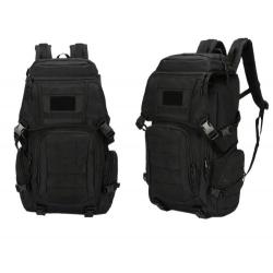 Sac à Dos Tactique 50L Imperméable Randonnée Camping Chasse Pêche Escalade Outdoor Noir