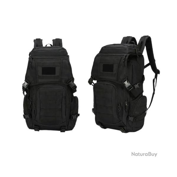 Sac  Dos Tactique 50L Impermable Randonne Camping Chasse Pche Escalade Outdoor Noir