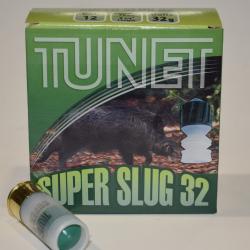 Boite 25 cartouches TUNET SUPER SLUG cal 12/70, balle de 32 grs