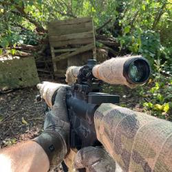 Carabine à plombs Crosman MTR 77 (CUSTOM) lunette + bipieds - 19,9 joules - Style M16 -