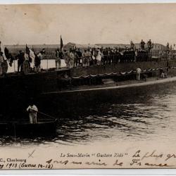 CPA -Marine de Guerre - Sous Marin " Gustave Zede " N°1136