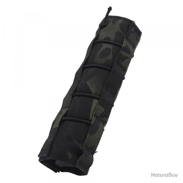 Housse de protection pour silencieux 18 cm tissu en nylon 500D rglable rsistant  l'usure style 2