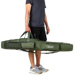 Fourreau de transport canne a pèche 130cm tissu Oxford Poids  1 100 g couleur vert armée