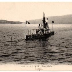 CPA -Marine de Guerre - " LE LYNX "  Sous-Marin  N°1144