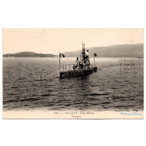 CPA -Marine de Guerre - " LE LYNX "  Sous-Marin  N1144