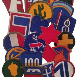 Lot de 20 Patches US infantry division divers WW2 100% ORIGINAUX