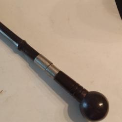 Superbe canne epee ancienne boule en resine