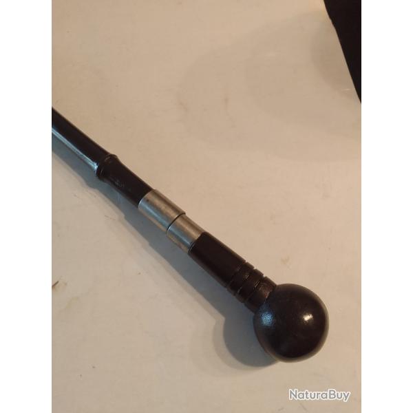Superbe canne epee ancienne boule en resine
