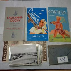 LOT DE 26 CARTES ANCIENNES : ARCHACHON + PIC DU MIDI + BROCHURE ANCIENNE DE VACANCES - XX8