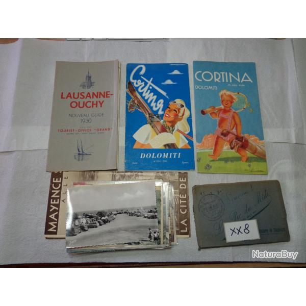 LOT DE 26 CARTES ANCIENNES : ARCHACHON + PIC DU MIDI + BROCHURE ANCIENNE DE VACANCES - XX8