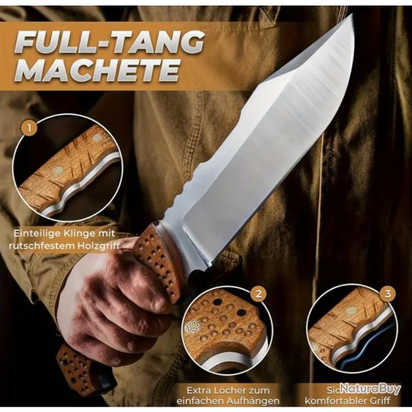Couteau de camp machette - Acier 4Cr13 de 7 mm !!! QUANTITE LIMITE ! (3)