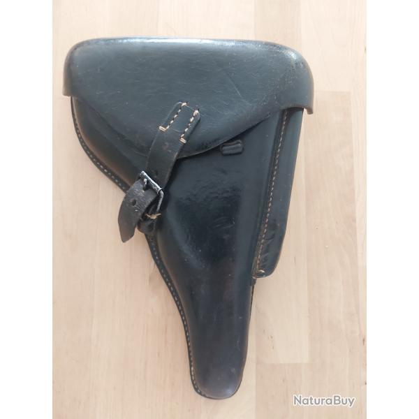 Holster, tui pour Luger P08 WW2 original tat superbe.