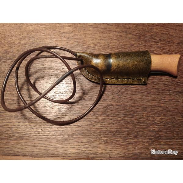 Etui artisanal cuir pour opinel n8