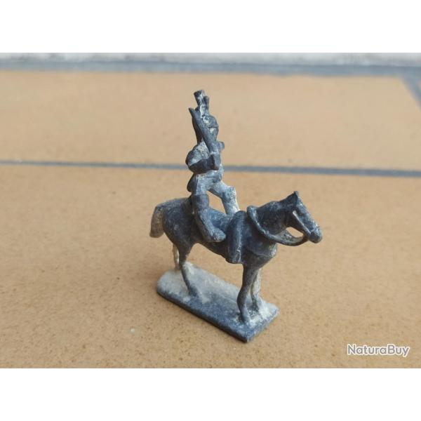 FIGURINE METAL CAVALIER ET CHEVAL