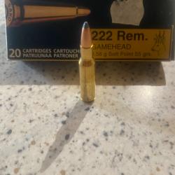 CART SAKO 222REM GAMEHEAD  3.56g soft point 55 grains