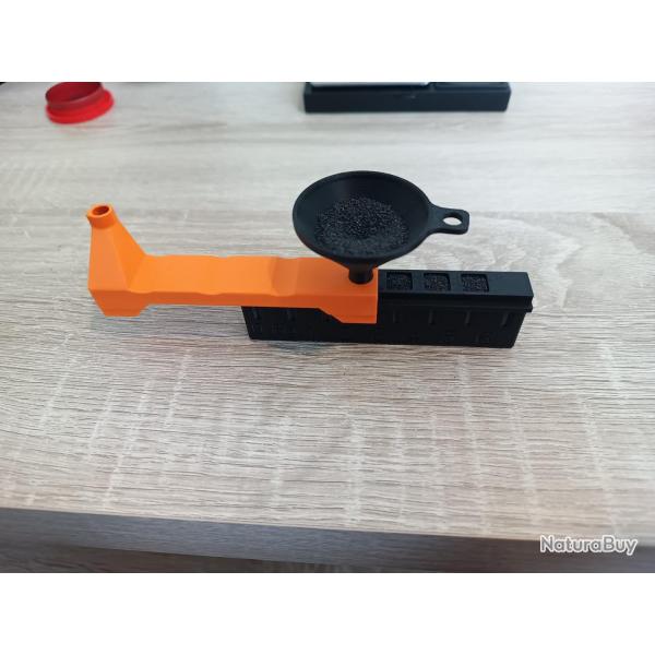 6 Dosettes rapides poudre noire grammage au choix, avec bec verseur et entonnoir