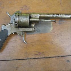 très grand revolver (30cm), arme personnelle d'officier, guerre de 70, 12 mm a broche