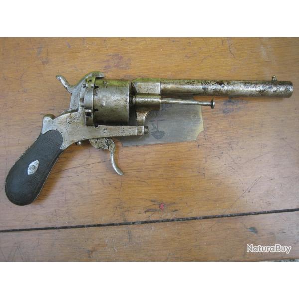 trs grand revolver (30cm), arme personnelle d'officier, guerre de 70, 12 mm a broche
