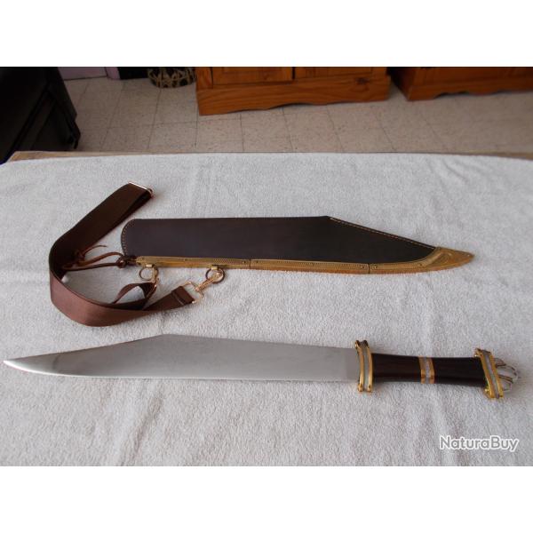 COLD STEEL DAMASCUS LONG SAX / ACIER DAMAS/CELTE/VIKING