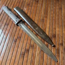 BAÏONNETTE ALLEMANDE MAUSER k98 WW2 de 1937 E.UF. HÖRSTER MONOMATRICULE