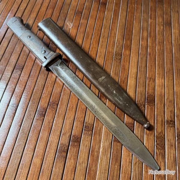BAONNETTE ALLEMANDE MAUSER k98 WW2 de 1937 E.UF. HRSTER MONOMATRICULE