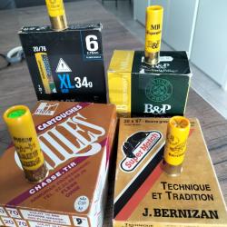 Lot de 114 cartouches  plomb calibre 20