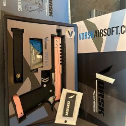 Réplique airsoft Vorsk Hi-Capa Split 5.1 - Rose - bon état