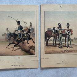 Lot 2 illustrations militaires anciennes Déro-Becker Paris