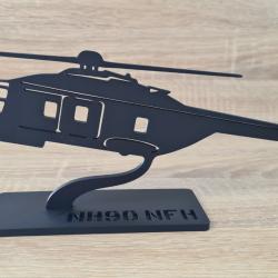 Silhouette / maquette decorative hélicoptère NH90 NFH de la marine / impression 3D