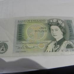 veiux billet de banque anglais d'une livre sterling, 1 £