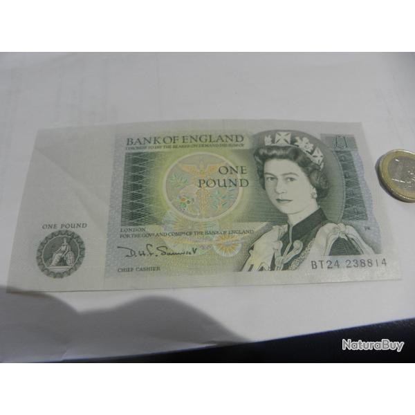 veiux billet de banque anglais d'une livre sterling, 1 