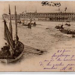 CPA - Marine Guerre - TOULON - D&eacute;part des Canots d'Escadre  N&deg;1177