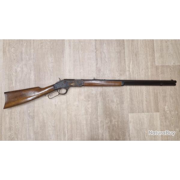CARABINE A LEVIER SOUS GARDE EUROARMS 1873 Cal. 44-40 - Botier Jasp et grav - Canon octogonal 61c