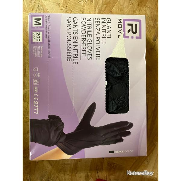 Gants en nitrile spcial contact alimentaire Bote de 200 taille M