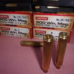 144  douilles vides de calibre  300 Winch  Magnum  marque   NORMA