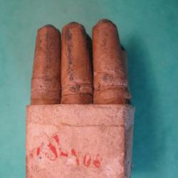 Chassepot un paquet ouvert 9 cartouches en bon état identifiees NS 1870