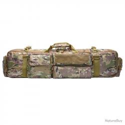 HOUSSE DE TRANSPORT POUR 2 FUSILS + CHARGEURS ET ACCESSOIRES - CAMO - LIVRAISON GRATUITE