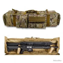HOUSSE DE TRANSPORT POUR 2 ARMES LONGUES + CHARGEURS ET ACCESSOIRES - CAMO - LIVRAISON GRATUITE