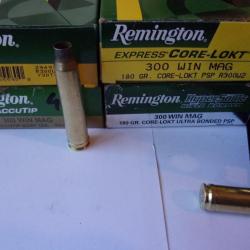 120  douilles vides  calibre 300 Winchester Magnm  marque Remington