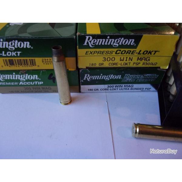 120  douilles vides  calibre 300 Winchester Magnm  marque Remington