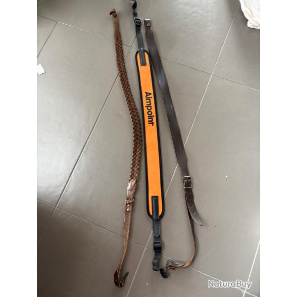 Lot de bretelles fusils carabines de chasse aux enchres armurerie